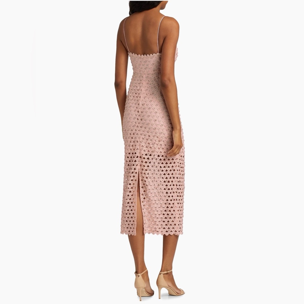 LoveShackFancy Embellished Crocheted Cotton Midi-Dress size 2 - Picture 4 of 15